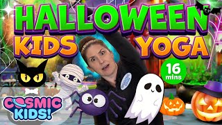 Halloween Yoga for Kids  Haunted House  A Cosmic Kids Yoga Adventure [upl. by Maighdiln]