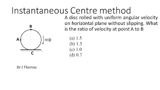 Instantaneous centre methodpart 3 [upl. by Dallas]