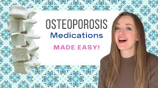 Osteoporosis Medications  Bisphosphonates Denosumab Teriparatide Romosozumab Mechanism [upl. by Martica906]