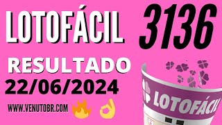 🍀 Resultado Lotofácil 3136 [upl. by Polky]