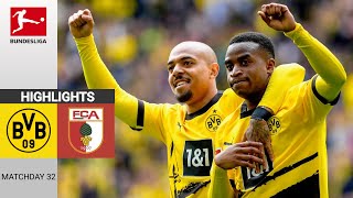 Borussia Dortmund  Augsburg  51  Zusammenfassung  Bundesliga 202324 [upl. by Alene197]