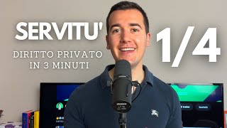 Servitù 🏘  Diritto privato in 3 minuti [upl. by Aslehc]