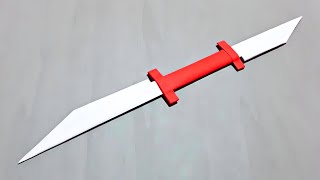 كيفية صنع سكين من الورق كيفية جعل اوريغامي سكين مزدوج الجوانب  Double Sided Knife [upl. by Nakre]