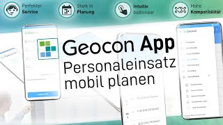 Dienstplan Online  Personaleinsatzplanung und Mobile Zeiterfassung  GeoconAPP [upl. by Abramo316]