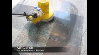 How to polish Granite floors  Granite Crystallizing Kleever System [upl. by Patman]