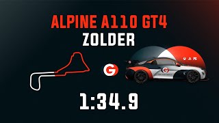 Zolder 1349  Alpine A110 GT4  GO Setups  ACC 195 [upl. by Lareneg]