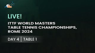 LIVE  T1  Day 4  ITTF World Masters Championships Rome 2024 [upl. by Dnalyk713]