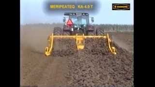 Sod peat windrowing MeriPeat KA40 T [upl. by Wernick921]