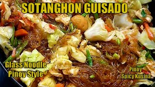 How to Cook Sotanghon Guisado Recipe  Stir Fried Glass Noodles Pinoy Style [upl. by Marder]