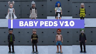 MENU de PEDS  40 BABY PEDS  SCRIPT PEDS  kid peds FIVEM  V10 [upl. by Wadlinger]