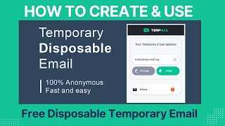 How to Create and Use Temporary Mail IDs  Free Disposable Temporary Email Addresses  Sanjay Yadav [upl. by Najtsirk583]