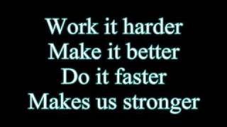 Daft PunkHarder Better Faster Stronger Lyrics [upl. by Schuman826]