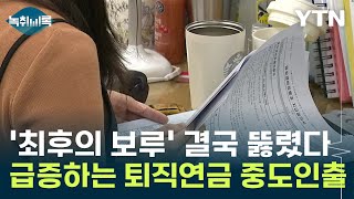 최후의 보루 결국 뚫렸다급증하는 퇴직연금 중도인출 Y녹취록  YTN [upl. by Lias]