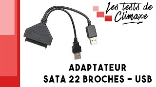 Test dun adaptateur SATA 22 broches  USB [upl. by Tybald]