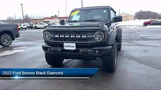 2022 Ford Bronco Black Diamond Portage Baraboo Pardeeville Endeavor Madison [upl. by Tnemelc]