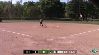 Softball vs Pfeiffer resumed game 2 conference game [upl. by Adliwa251]