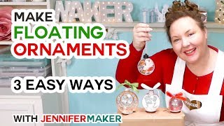 Make Easy Floating Ornaments with a Cricut [upl. by Kirre]