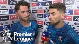 Ben Chilwell Jorginho react to Chelsea win v Everton  Premier League  NBC Sports [upl. by Lombardy608]