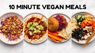 Easy 10 MINUTE Vegan Meals 😋 [upl. by Nai591]