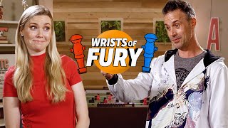 Freddie Prinze Jr Plays A One Handed Handcuffed Kelsey Cook at Foosball Wrists of Fury [upl. by Bertilla]