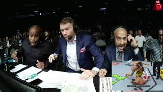 COMMENTATORS REACT TO MERAB DVALISHVILIquotS COMEBACK WIN OVER MARLOM MORAES [upl. by Ahsienom]