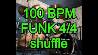 FUNK beat Shuffle 100 bpm no Fills  Drums [upl. by Esther913]