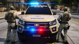 POLICIAL FEMININA É BALEADA DURANTE ABORDAGEM DO GER PCSP  GTA 5 POLICIAL [upl. by Soalokcin719]