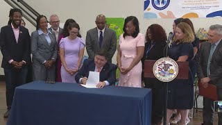 Pritzker signs legislation to enhance early childhood programs [upl. by Ynnoj273]