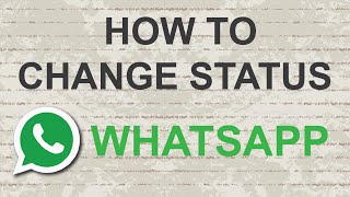 How to change whatsapp status [upl. by Nilekcaj]