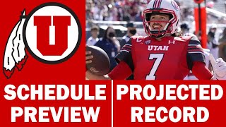 Utah Football 2024 Schedule Preview amp Record Projection [upl. by Griffie604]