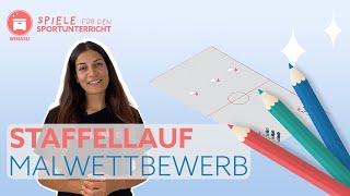 StaffellaufMalwettbewerb  Spiele für den Sportunterricht  Folge 18 [upl. by Cohbert]