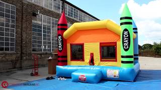 Commercial Inflatable Crayon Bounce House TimeLapse  Commercial Bargains Inc [upl. by Sanchez]