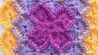 ♥️ Iedereenkanhaken deken Crochet crochettutorial bavarian stitch Granny Howto haken [upl. by Lledniuq]