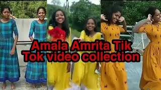 Amala Amrita Tik Tok Dance video collection  Devil queen  cute sisters [upl. by Auos813]