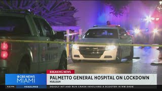 Palmetto General Hospital on lockdown following shooting [upl. by Nawyt]