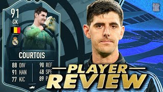 91 LA LIGA PLAYER OF THE MONTH COURTOIS REVIEW POTM COURTOIS  FIFA 22 ULTIMATE TEAM [upl. by Artenal]