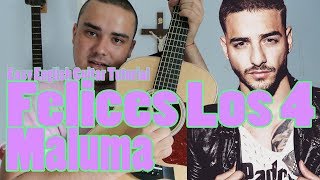 Maluma  Felices los 4 Lyrics English and Spanish English Translation [upl. by Anauqahs848]