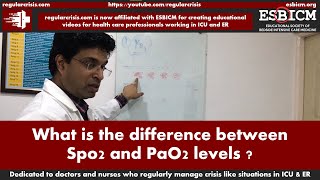 What is difference between SpO2 and PaO2 levels  RegularCrisis [upl. by Astri]