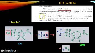 PEFfles vwo examen scheikunde 2018 vraag 1 tm 8 [upl. by Annauqaj979]
