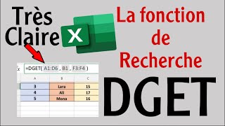 Excel Dget function Dget دالة البحث [upl. by Dalury]