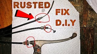 Unfreezing Old ClutchThrottle Cables  TS185 Restoration [upl. by Yenahs]