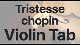 Learn Tristesse chopin on Violin  How to Play Tutorial [upl. by Tadeas]