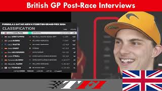 2024 British Grand Prix  Post Race Interviews Driver Reactions and Insights [upl. by Paulo]