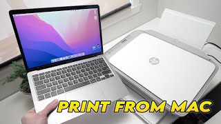 How to Setup HP Deskjet Printer With Mac Computer to Print amp Scan over WiFi [upl. by Artep]