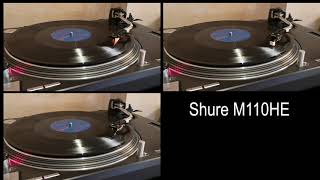 Ortofon 2m red Vs Shure M110HE Vs Ortofon om 5e [upl. by Yrokcaz]