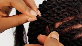 Senegalese Twist Cornrows Step by Step Tutorial Part 2 of 4 [upl. by Persse]