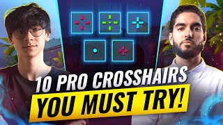 Want INSANE AIM Try These 10 PRO Crosshairs  Valorant [upl. by Brigit431]