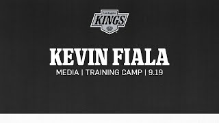 Forward Kevin Fiala  0919 LA Kings Training Camp Media Availability [upl. by Ayala]