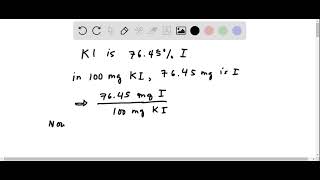 The iodide ion is a dietary mineral essential to good nutrition In countries where potassium iodide [upl. by Sadonia28]