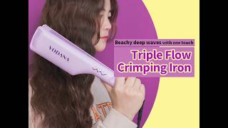 Triple Flow Crimping Iron Hair Tutorial [upl. by Moyna278]